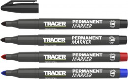 Tracer Pack of 4x Permanent Construction Markers (Black, Red, Blue) £5.25